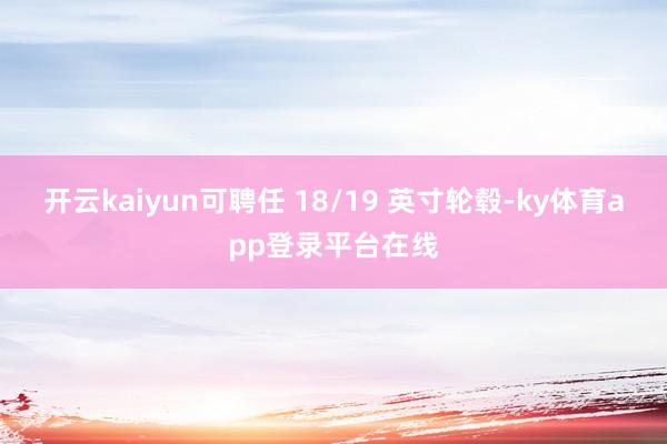 开云kaiyun可聘任 18/19 英寸轮毂-ky体育app登录平台在线