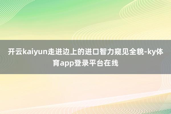 开云kaiyun走进边上的进口智力窥见全貌-ky体育app登录平台在线