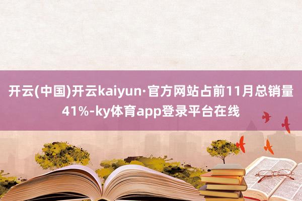 开云(中国)开云kaiyun·官方网站占前11月总销量41%-ky体育app登录平台在线