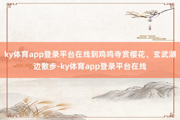 ky体育app登录平台在线到鸡鸣寺赏樱花、玄武湖边散步-ky体育app登录平台在线