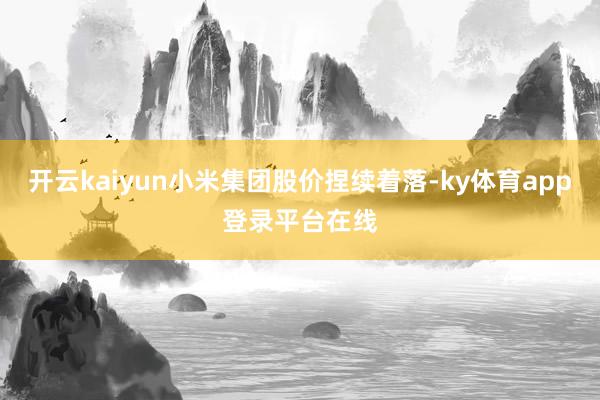 开云kaiyun小米集团股价捏续着落-ky体育app登录平台在线