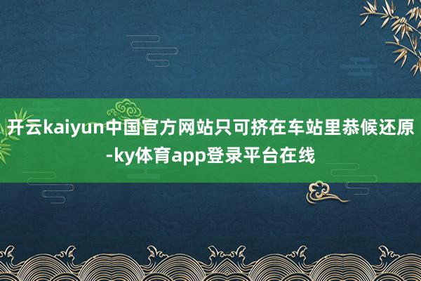 开云kaiyun中国官方网站只可挤在车站里恭候还原-ky体育app登录平台在线