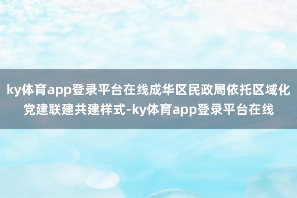 ky体育app登录平台在线成华区民政局依托区域化党建联建共建样式-ky体育app登录平台在线