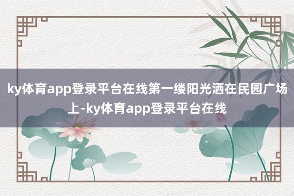 ky体育app登录平台在线第一缕阳光洒在民园广场上-ky体育app登录平台在线