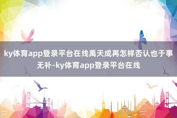 ky体育app登录平台在线禹天成再怎样否认也于事无补-ky体育app登录平台在线