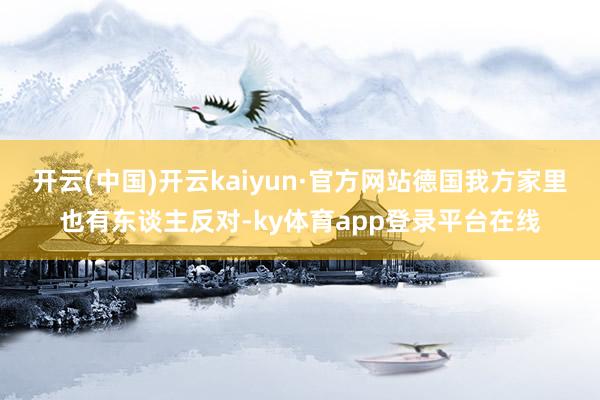 开云(中国)开云kaiyun·官方网站德国我方家里也有东谈主反对-ky体育app登录平台在线