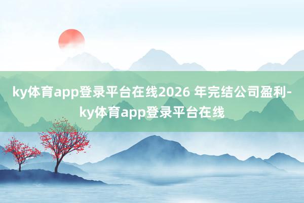 ky体育app登录平台在线2026 年完结公司盈利-ky体育app登录平台在线