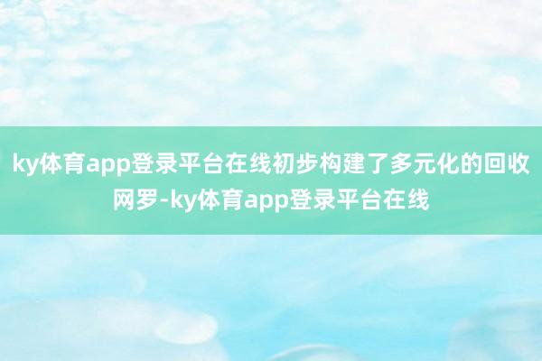 ky体育app登录平台在线初步构建了多元化的回收网罗-ky体育app登录平台在线