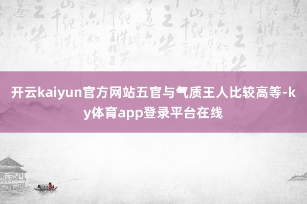 开云kaiyun官方网站五官与气质王人比较高等-ky体育app登录平台在线