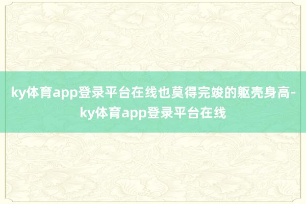 ky体育app登录平台在线也莫得完竣的躯壳身高-ky体育app登录平台在线