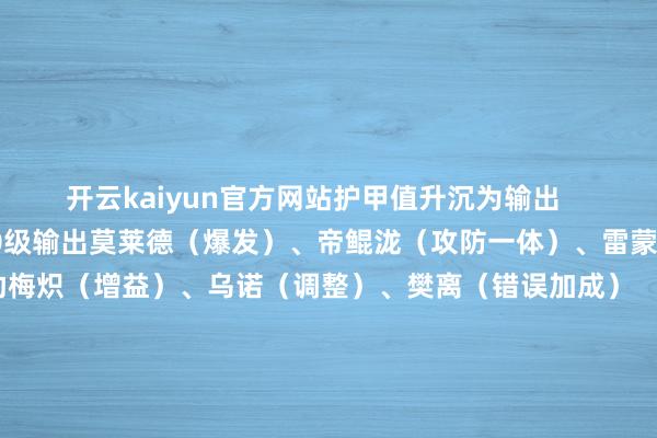 开云kaiyun官方网站护甲值升沉为输出        二、奉陪强度梯队T0级输出莫莱德（爆发）、帝鲲泷（攻防一体）、雷蒙（为止）T1级援助梅炽（增益）、乌诺（调整）、樊离（错误加成）        三、资源分拨提倡主C优先：冲破材料、手段书优先给输出变装（如莫莱德）羁绊系统：进步奉陪好感度解锁因缘后果（如神鲛奉陪200次羁绊必出）        四、实战本领助战系统：剧情卡关时可访佛使用助战奉陪