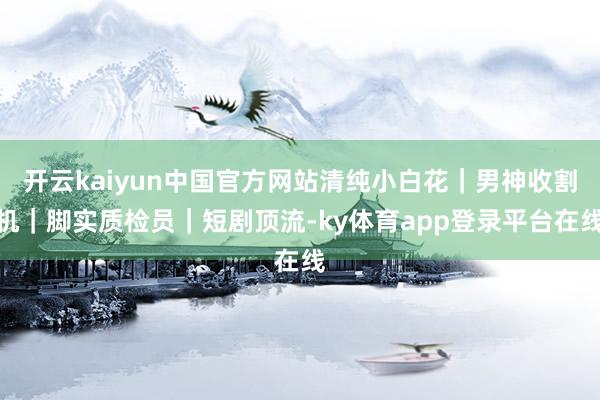 开云kaiyun中国官方网站清纯小白花|男神收割机|脚实质检员|短剧顶流-ky体育app登录平台在线
