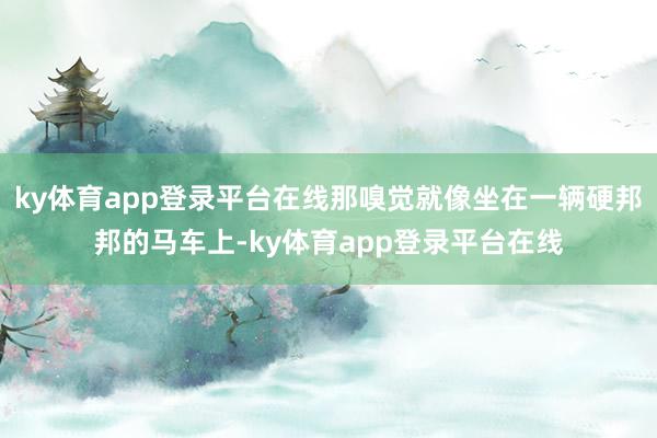 ky体育app登录平台在线那嗅觉就像坐在一辆硬邦邦的马车上-ky体育app登录平台在线