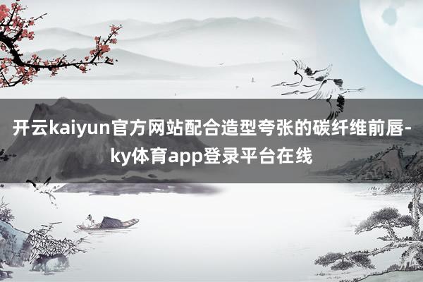 开云kaiyun官方网站配合造型夸张的碳纤维前唇-ky体育app登录平台在线