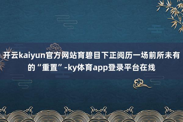 开云kaiyun官方网站育碧目下正阅历一场前所未有的“重置”-ky体育app登录平台在线
