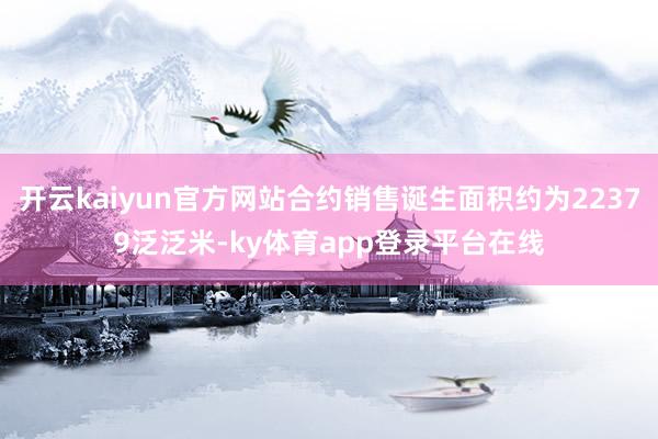 开云kaiyun官方网站合约销售诞生面积约为22379泛泛米-ky体育app登录平台在线