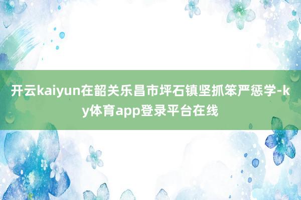 开云kaiyun在韶关乐昌市坪石镇坚抓笨严惩学-ky体育app登录平台在线