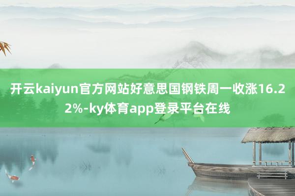 开云kaiyun官方网站好意思国钢铁周一收涨16.22%-ky体育app登录平台在线